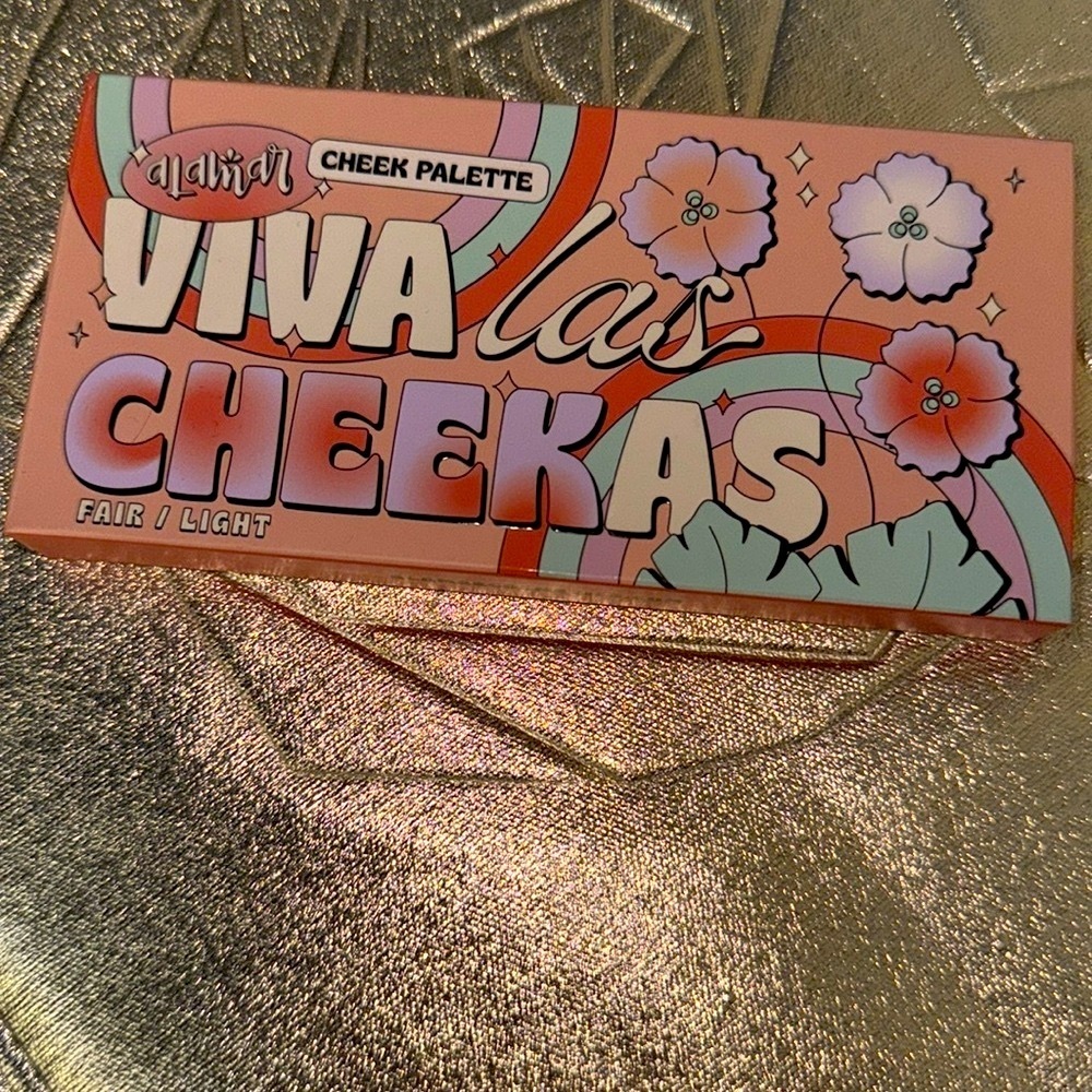 Alamar Cosmetics Viva Las Cheekas Glitter Cheek Palette New in Box